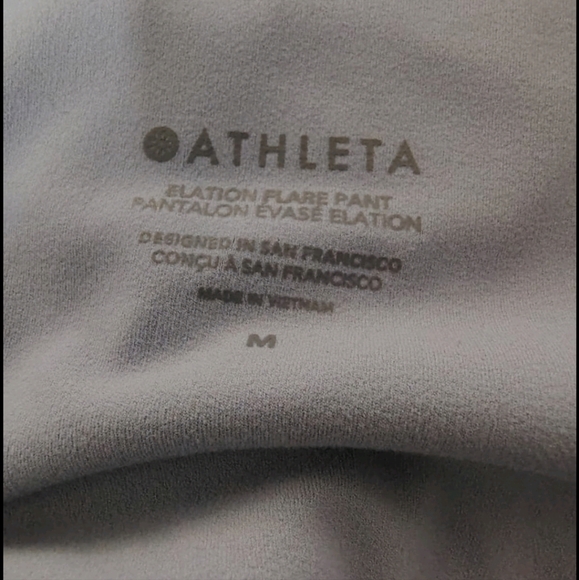 Athleta Elation Flare Pants $109 Light Blue Women Medium Soft Stretch Yoga - Picture 8 of 11